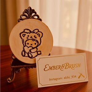 Ember & Brush Wooden Art Piece
